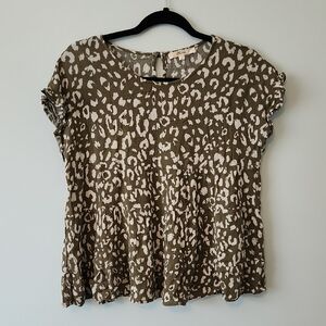 Tiered Leopard Blouse